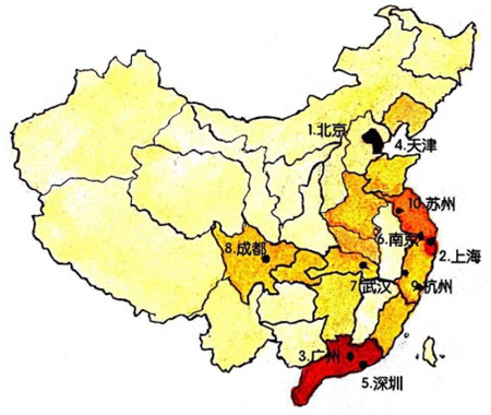 亞馬遜中國(guó)“吃貨”地圖